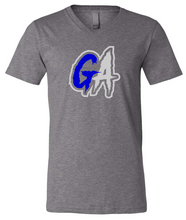Load image into Gallery viewer, Genesis Athletix GA Adult Unisex CVC V-Neck Tee- Print or Glitter