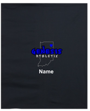 Load image into Gallery viewer, Genesis Athletix Gildan Sweatshirt Stadium Blanket with Name 50" x 60"