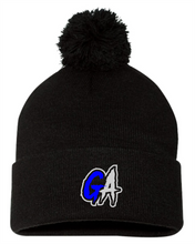 Load image into Gallery viewer, Genesis Athletix Embroidered Sportsman 12" Pom Pom Cuffed Beanie