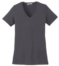 Load image into Gallery viewer, Rome City Embroidered Stretch V-Neck Tee