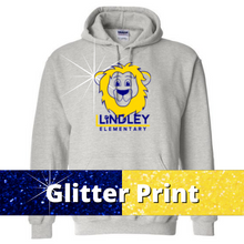 Load image into Gallery viewer, Glitter Print Lindley Lions Hoodie & Crewneck Sweatshirt - Standard Print - Casual Envy Apparel