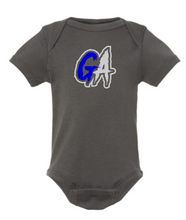 Load image into Gallery viewer, Genesis Athletix GA Infant Fine Jersey Bodysuit- Print or Glitter
