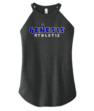 Load image into Gallery viewer, Genesis Athletix Adult Tri Blend Rocker Tank- Print or Glitter
