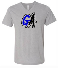 Load image into Gallery viewer, Genesis Athletix GA Adult Unisex CVC V-Neck Tee- Print or Glitter
