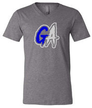 Load image into Gallery viewer, Genesis Athletix GA Adult Unisex CVC V-Neck Tee- Print or Glitter
