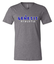 Load image into Gallery viewer, Genesis Athletix Adult Unisex CVC V-Neck Tee- Print or Glitter

