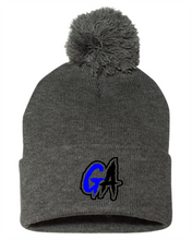 Load image into Gallery viewer, Genesis Athletix Embroidered Sportsman 12&quot; Pom Pom Cuffed Beanie
