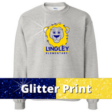 Load image into Gallery viewer, Glitter Print Lindley Lions Hoodie &amp; Crewneck Sweatshirt - Standard Print - Casual Envy Apparel 
