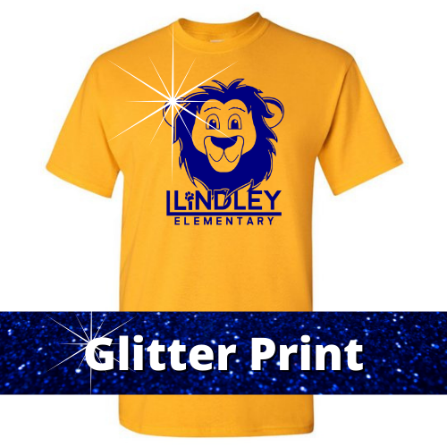 Glitter Print - Lindley Spirit Team Yellow Apparel - Casual Envy Apparel 