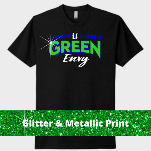 Indiana Ultimate Green Envy Shirt -Glitter & Metallic