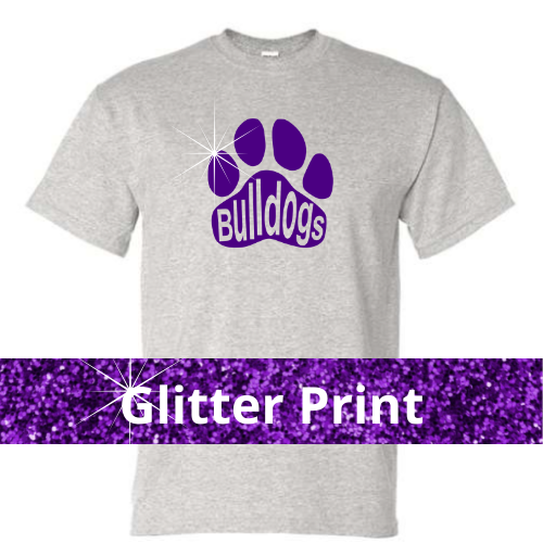 Bulldogs Paw Shirt - Glitter