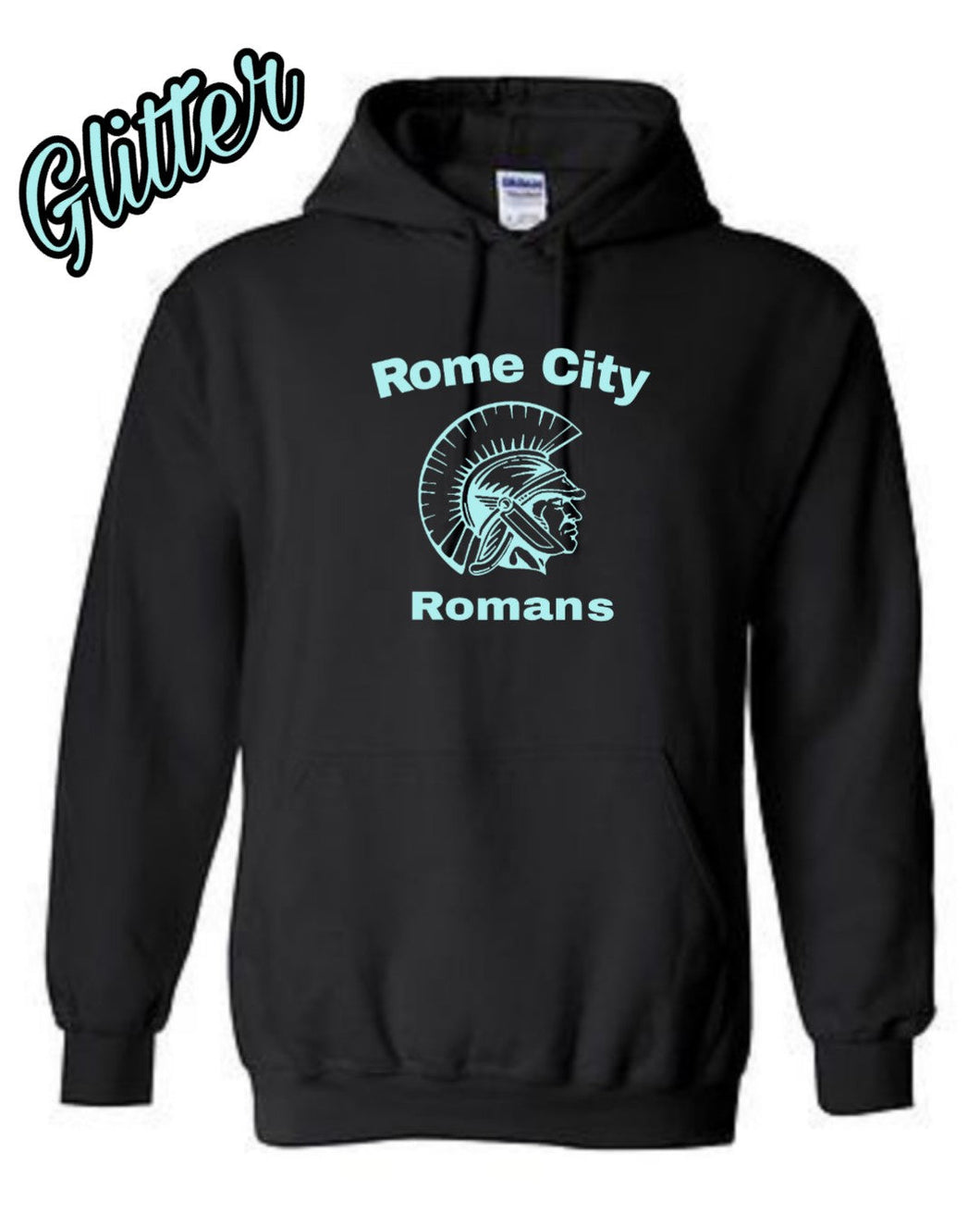 Adult Rome City Glitter Hooded Sweatshirt - Casual Envy Apparel 
