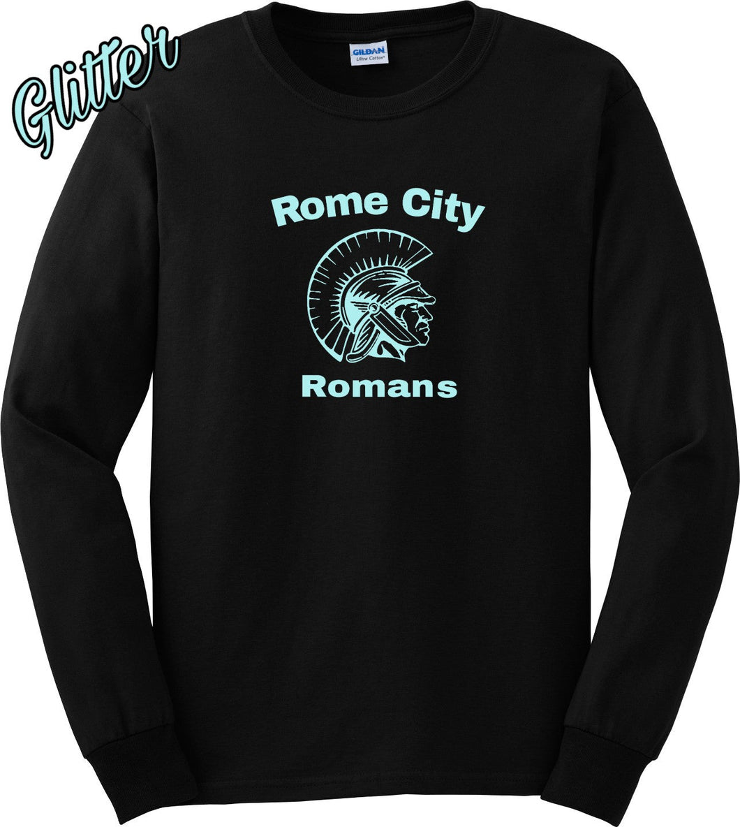 Youth Rome City Glitter Long Sleeve T-Shirt - Casual Envy Apparel 